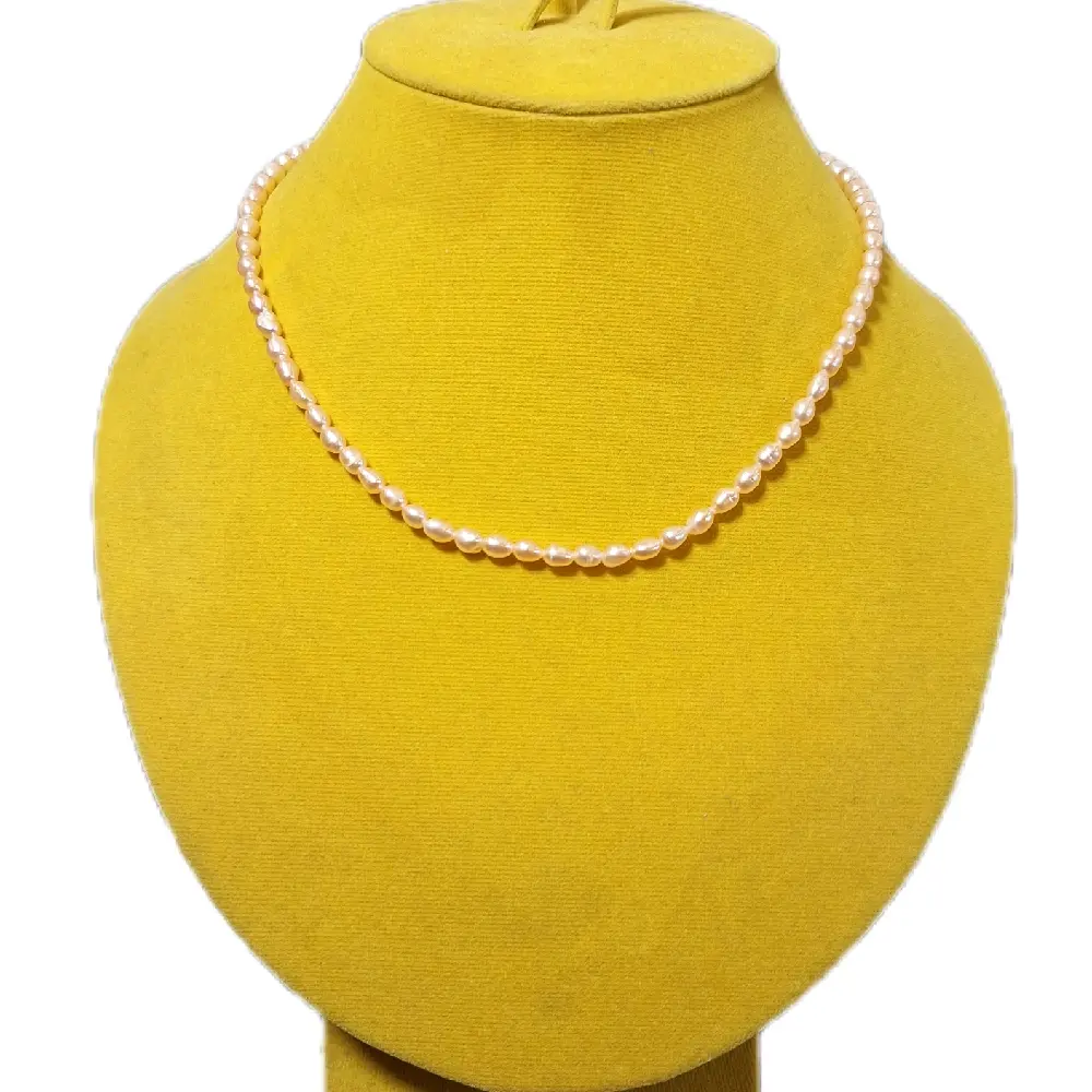 KALUNG MUTIARA AIR TAWAR ASLI BABY PEARL PREMIUM (Peach/White/Lavender) (3mm) (40cm) (Bisa Req Uk)