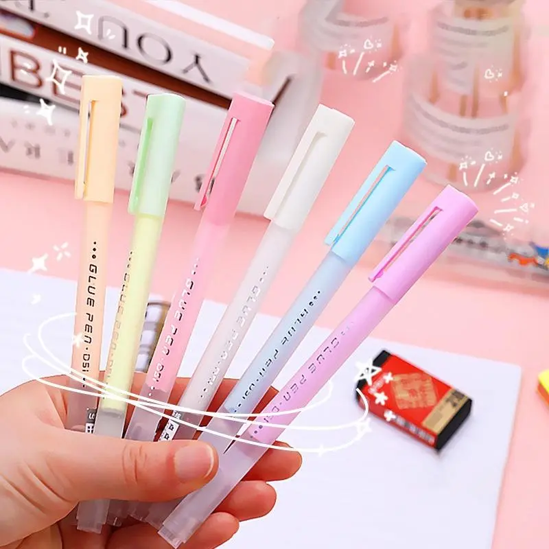 Keo Chấm Hình Bút, Nhanh Khô, Độ Nhớt Cao, Sáng Tạo, Thích Hợp Cho Học Sinh, Văn Phòng Phẩm, Màu Pastel Dễ Thương, Đồ Dùng Sổ Lưu Niệm Kawaii