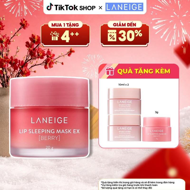 Mặt nạ ngủ dưỡng môi hồng hào căng mượt LANEIGE Lip Sleeping Mask EX 20g Son Nữ Collagen Skincare Women