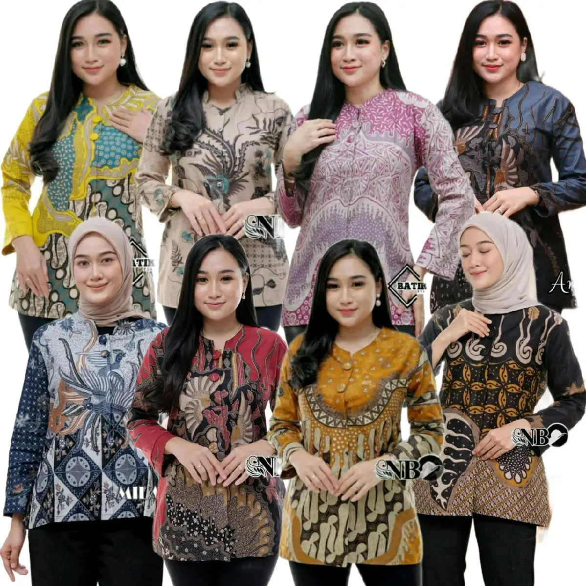 Batik Atasan Wanita Lengan Panjang Modern Terbaru 2025