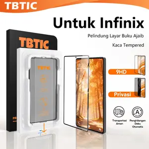 [TBTIC]Tempered Glass Privasi & Clear Untuk Infinix  Magic Pemosisian Otomatis/Debu Box NOTE50X GT30PRO/GT30/NOTE50/NOTE50PRO+/NOTE50PRO/Smart9/9HD/Smart10/10PLUSHot50i/50pro/Hot60i/60pro Screen Protector/ Kit Pelepasan / Penutup Penuh Perlindungan