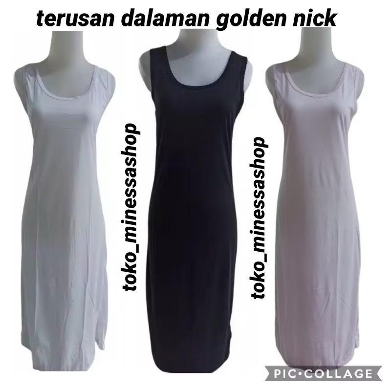 Longdress Tangtop/Dalaman Gamis Terusan Golden Nick TR80 uk:M,L,XL,XXL Atasan Panjang 2