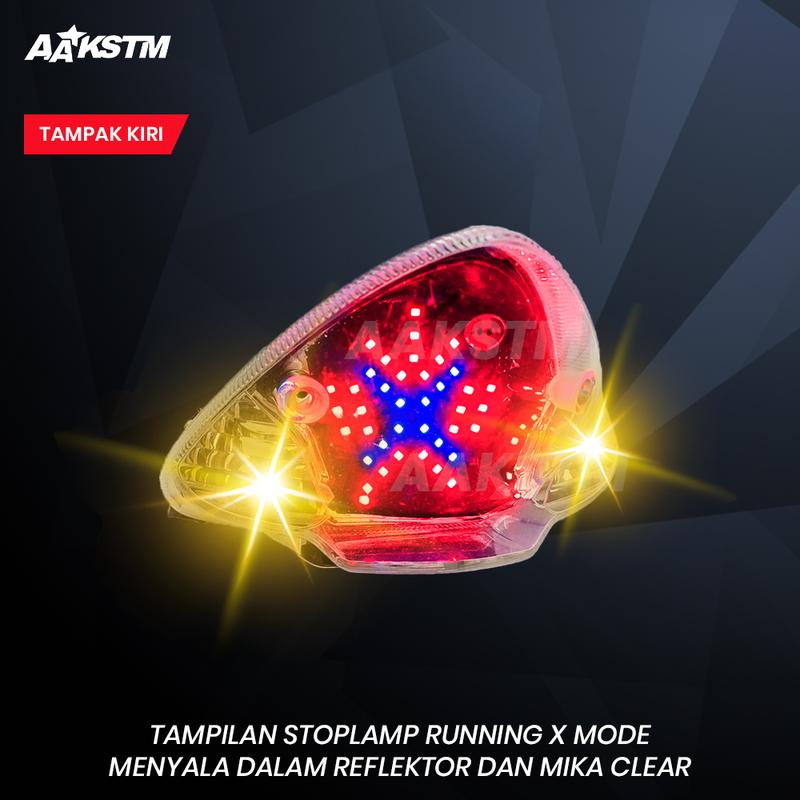 Lampu Rem LED Satria F 150 X Mode LED 8 10 Mode Running Lampu Belakang Variasi Modifikasi Motor 6