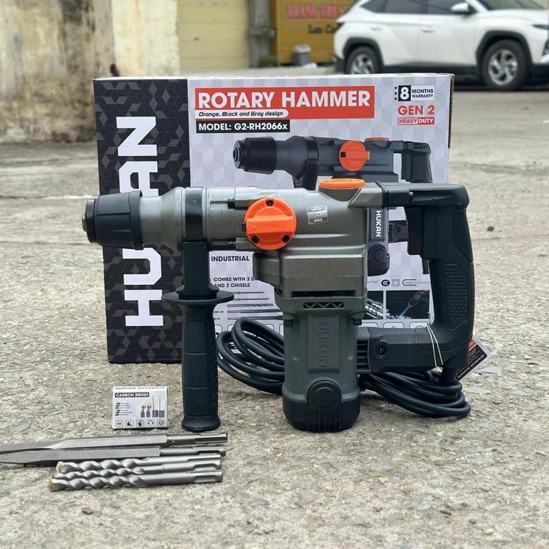 Máy Khoan Đục Điện Hukan Gen 2 G2-RH 2066 x 2 Chức Năng Công Suất 1020W Lực Đập 3.5J Tặng Kèm 2 Mũi Đục 3 Mũi Khoan
