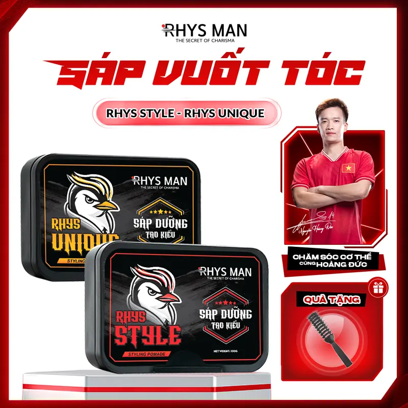[Mua 1 Tặng 1 Lược tạo kiểu] Sáp vuốt tóc nam RHYS MAN Pomade/Clay giữ nếp tạo kiểu tự nhiên 50g/100g Chăm Sóc Tóc Dưỡng Tóc Chăm Sóc Tóc Dưỡng Tóc 0