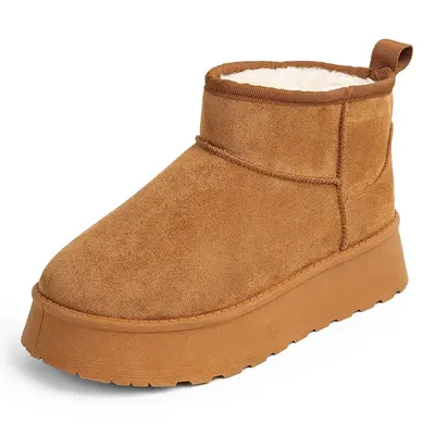 UGG Collection Byanca Brown Suede Leather Sherpa Fleece 2024 Snow Boots