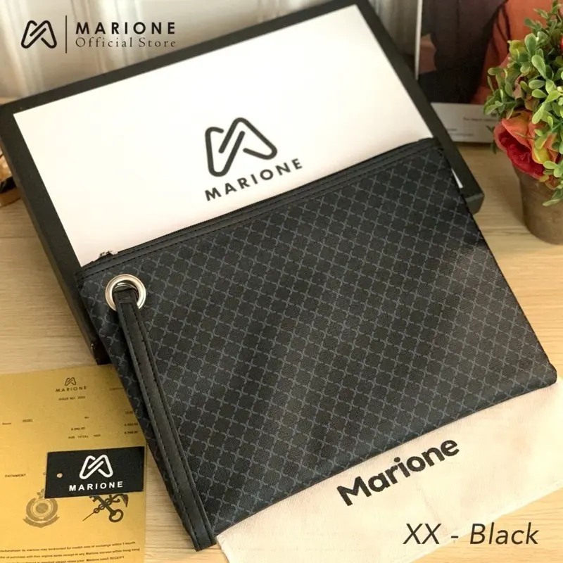 MARIONE - SATCHI Clutch Wanita handbag pria wanita Bahan Kulit Sintetis Good Quality