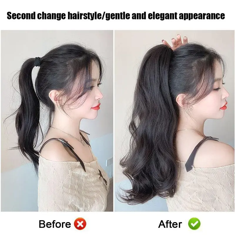 Tóc Giả Xoăn Dài Cho Nữ, Tóc Nối Đuôi Ngựa Xoăn Ngô, Mô Phỏng Tự Nhiên, Kẹp Móng Vuốt, Tóc Đuôi Ngựa, Kẹp Tóc Thời Trang 6