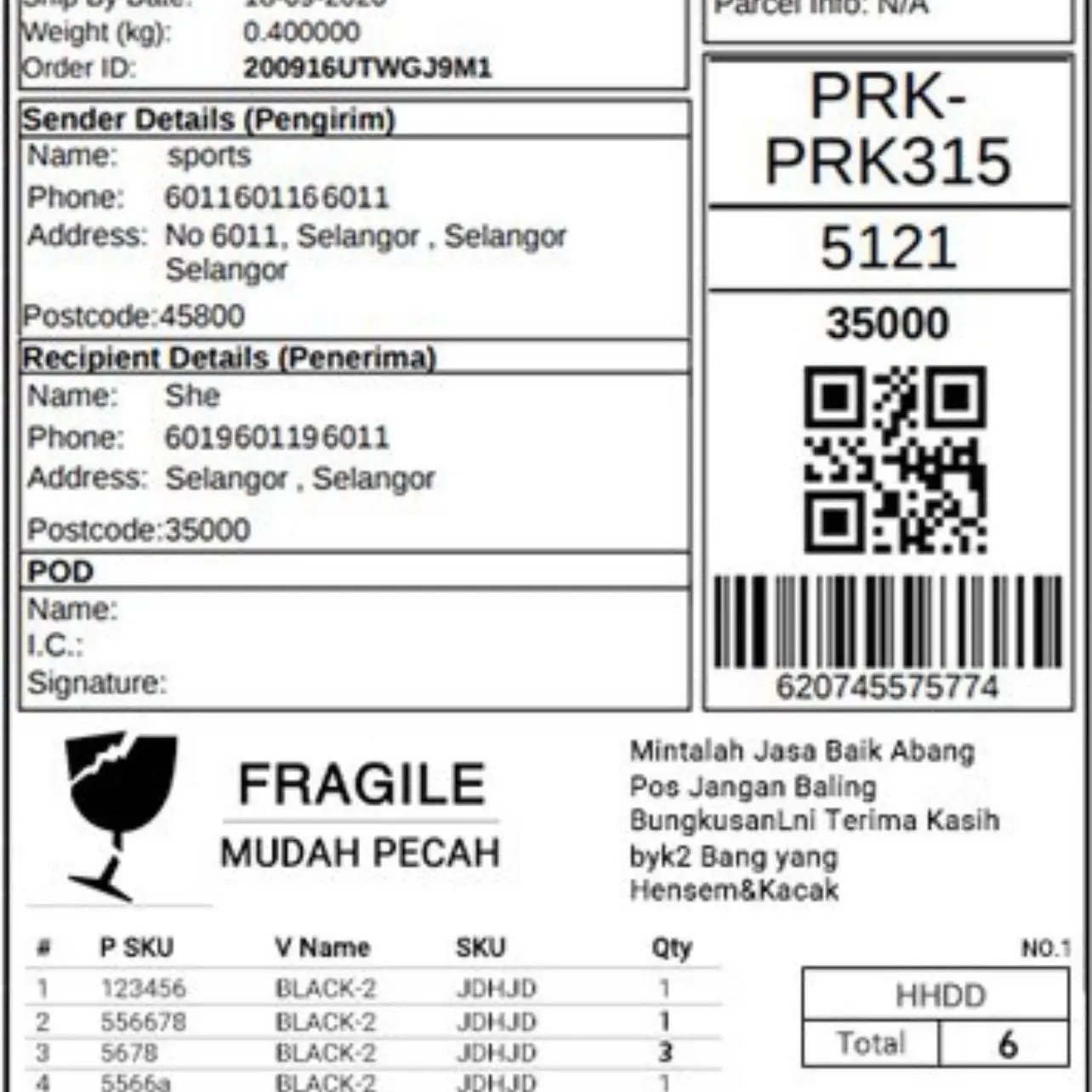 OFFICOM / VOZY T1 ZJ9200 OC-9200BL Waybill Printer A6 Bluetooth