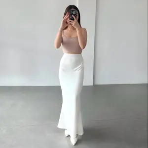 Lunar Mermaid Skirt - Rok Flare Wanita Basic Polos - Rok Wanita Panjang highwaist