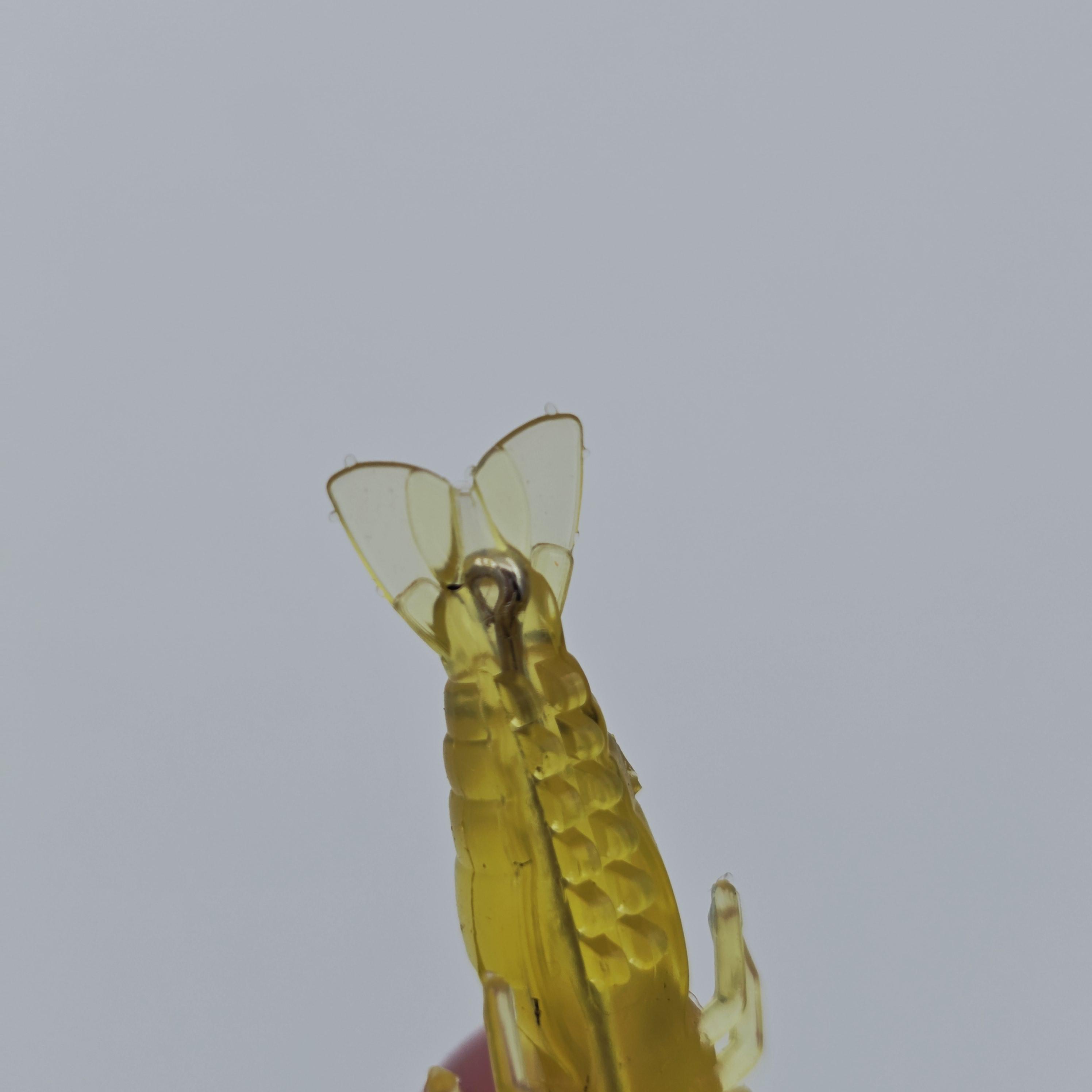 10Pcs Soft Lure Umpan Udang Tiruan 4cm Bahan Silikon Lembut Dengan Kail Stainless Bercahaya untuk Pancing Laut dan Air Tawar Tahan Gigitan Kualitas Premium Ready Stock COD Cepat Kirim Garansi Produk Original