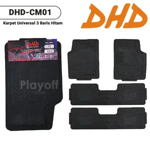 Karpet Mobil Karet Universal DHD Black & Beige