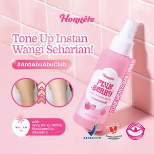 [READY STOCK] Honnete Pink Berry Tone Up Body Spray Mencerahkan Kulit Melembabkan Menghidrasi Sun Protection Wangi Seharian Halal BPOM