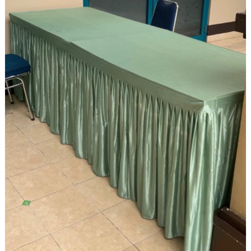 Cover Meja Prasmanan 150 x 60 x 75 cm Anti-Susut dengan Bahan Abutay/Filamin Berkualitas Tinggi 5