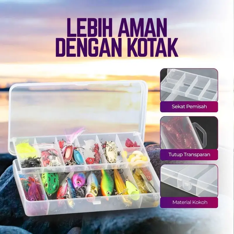 umpan Minnow Casting Set Lengkap Umpan Pancing Ikan Lure Set Fishing 101PCS 45PCS 171PCS 140PCS 109PCS 171PCS - LIXADA Forrecci umpan ikan mujair metal jig soft frog bufo 5