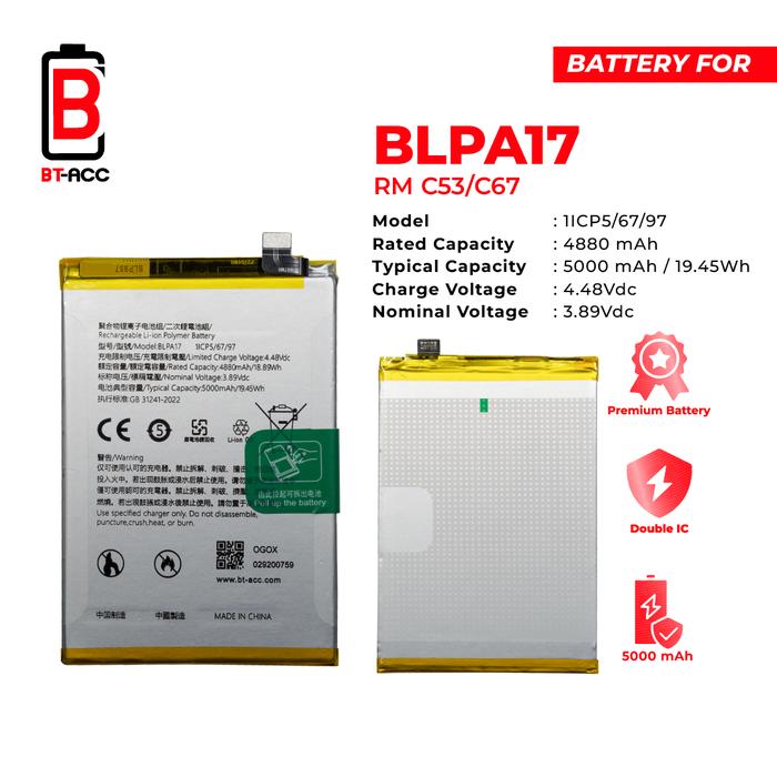 Gambar BT-ACC BLPA17 Battery Batre Baterai For Realme C53 / BLPA17 dari BT-ACC Kota Administrasi Jakarta Utara Tokopedia