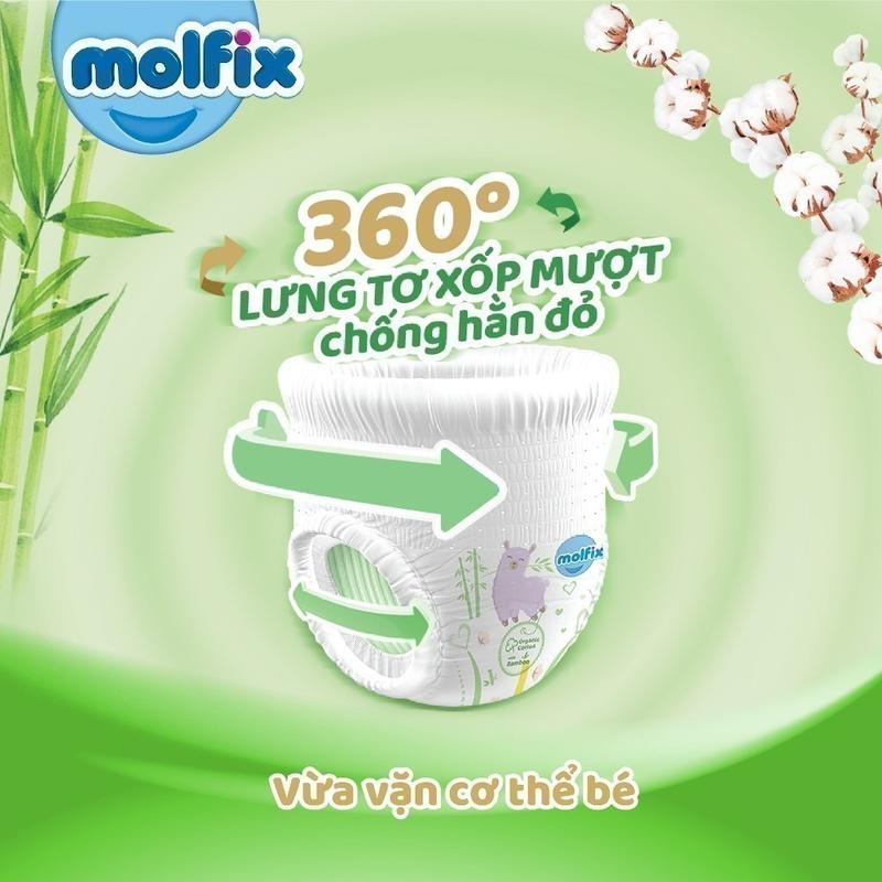 Product Introduction of [Bao bì thay đổi theo từng đợt nhập hàng] M34 - [BAO BÌ MỚI] - Tã quần Molfix Thiên nhiên Ultra - Bịch Lẻ Cho Bé 28