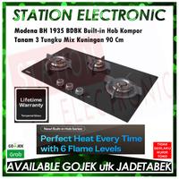 Gambar Modena BH 1935 BDBK Built-in Hob Kompor Tanam 3 Tungku Mix Kuningan 90 Cm dari Station Electronic Kota Administrasi Jakarta Utara 4 Tokopedia