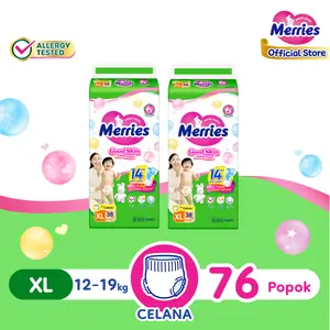Merries Good Skin XL38 Twinpack / 2 Ball - Popok Bayi Celana (12-19)kg / Baby Pants Diaper