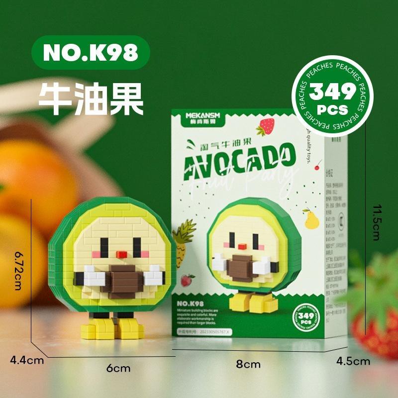 Khối Xây Dựng, Khối Xây Dựng Cho Trẻ Em, Hoạt Hình Trái Cây Dễ Thương, Đồ Chơi Hoạt Hình, Đồ Trang Trí, Đồ Chơi Nhân Vật Có Sẵn [Có Sẵn] disney đồ chơi hành động & đồ chơi nhân vật avi  lắp  ghép  tại  nhà 5