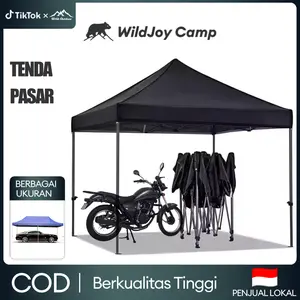 WildJoy Camp Tenda Lipat Tenda Penjualan 3x3 Tahan Air Luar Ruangan Paviliun 1800D Rangka Baja Tebal Kanvas Kanvas Anti-Sinar Matahari COD Beli 2 Kupon 5% Jualan Outdoor Full Set 3×3