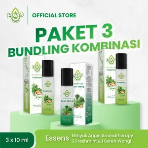 Essens Minyak Angin Aromatherapy 2 Freshmint & 1 Sereh Wangi
