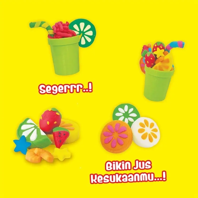 [COD] FUNDOH JUICER MINI MAINAN ANAK SATU SET CETAKAN JUS BUAH PERAS MAINAN ANAK PLASTISIN MALAM CLAY KREATIF 4