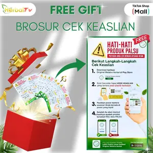 Brosur Cek Keaslian Untuk Setiap Pembelian Produk Sendifit Bio Squalene dan Produk Herbal TV Lainnya