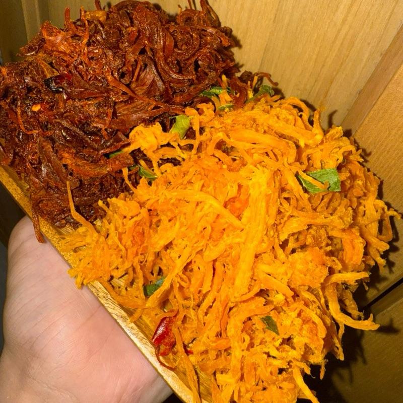 Combo Khô Gà Lá Chanh + Thịt Sấy Khô Cháy Tỏi Hương Vị Heo - Thơm Ngon - Đạt Chuẩn ATVSTP