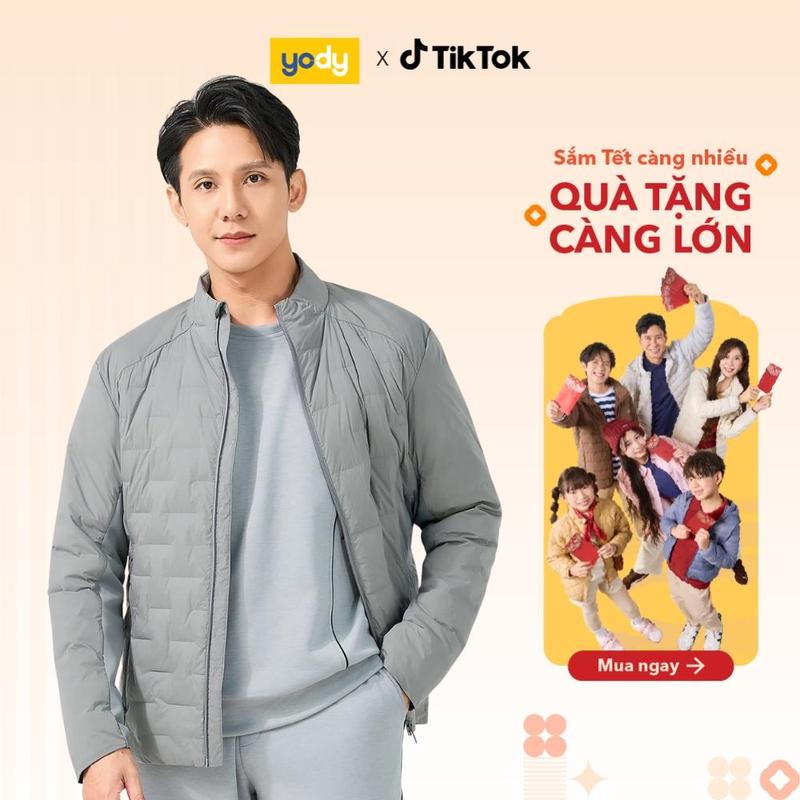  YODY Áo Phao Vip Lông Vũ Nam Ép Bonding Phối Nách PVM7011 