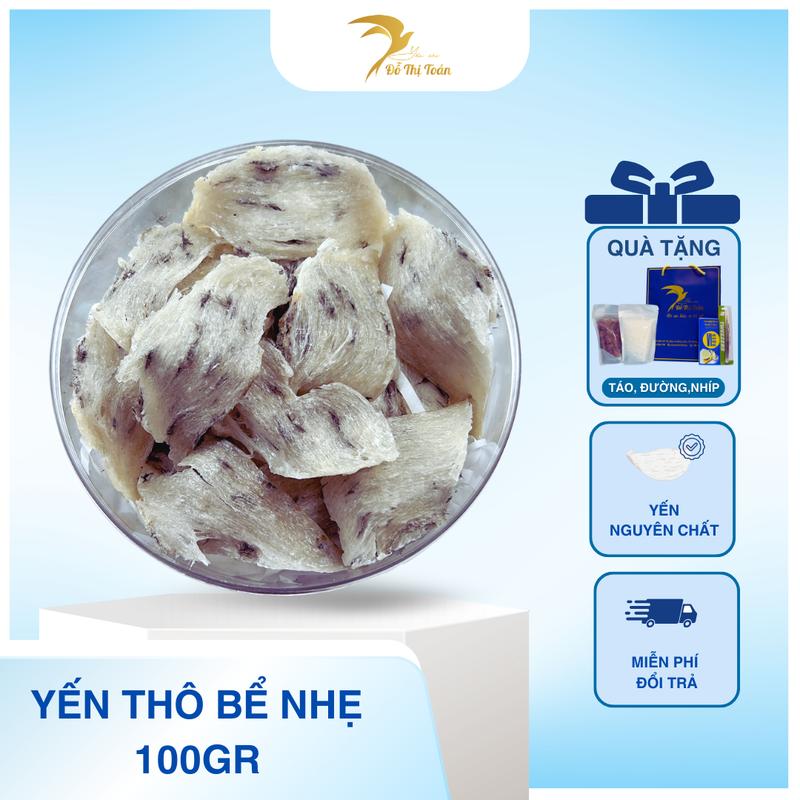 [TTMS]Tổ yến thô bể nhẹ (100 gram) Kèm nhíp, táo đỏ, đường phèn - Yến sào Đỗ Thị Toán