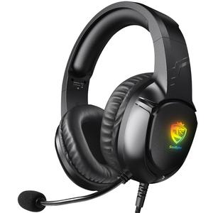 ノイズキャンセリング ステレオゲーミングヘッドセット 3.5mm有線マイク LEDライト ノイズ隔離 ボリューム調整 PS4/PS5/Xbox対応