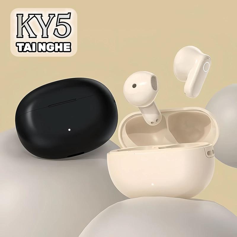 Tai nghe KY5 Nhét Tai Ánh Sáng Mới Nhất 3 Quà tặng 1 Nhãn dán hoạt hình+1 Dây buộc+1 Bao tay chơi game Âm thanh nổi mức HiFi Micrô tích hợp Chống nước iPX5 Điều khiển cảm ứng Khử tiếng ồn cho iPhone và Andriod