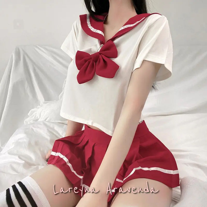 Lareyna Aravenda Set Lingerie Kostum Malam Seragam Siswa Jepang LG213 4