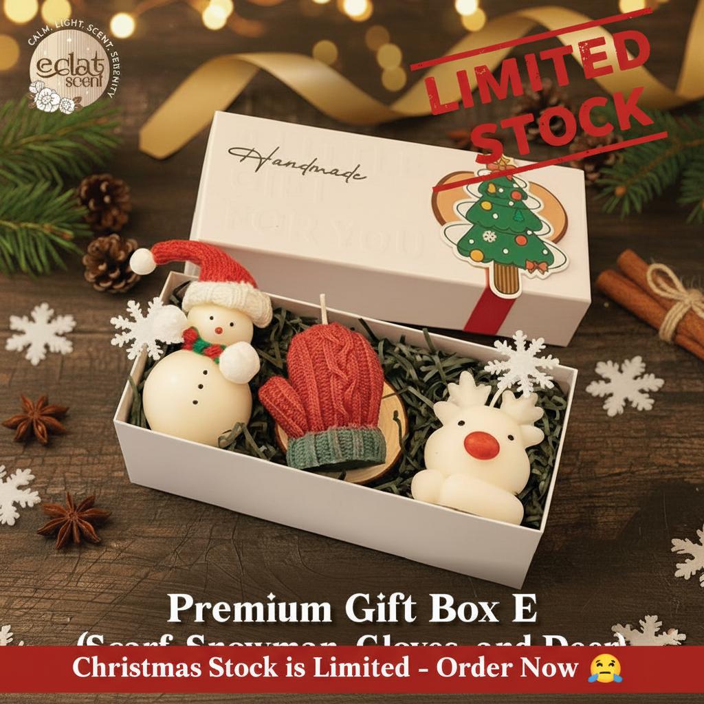 Eclat Gift Set Lilin Aromaterapi Natal Santa & Snowman | Christmas Candle Box ES032 Eclat Gift Set Lilin Aromaterapi Natal Santa & Snowman | Christmas Candle Box ES032