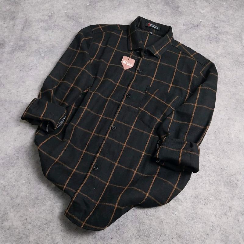 Kemeja Flanel Anak Lengan Panjang Cowok Cewek Umur 6-13 Tahun Motif Kotak Kotak Bestsseller Fashion 5
