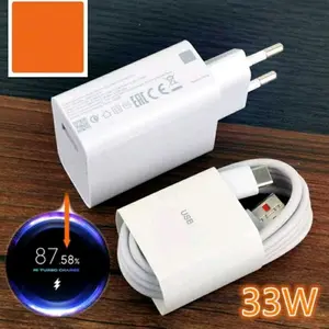 Charger Adaptor + Kabel Satu set XIOMI 33WAT 67WAT TYPE C RDMI 13 Note 13 14 14C Casan Turbo Charge ORI USB-C