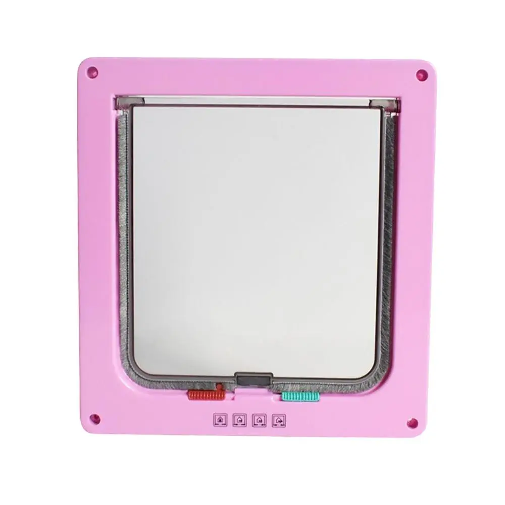 4 Way Cat Door Weather Resistant for Interior Exterior Doors Cat Flap Door