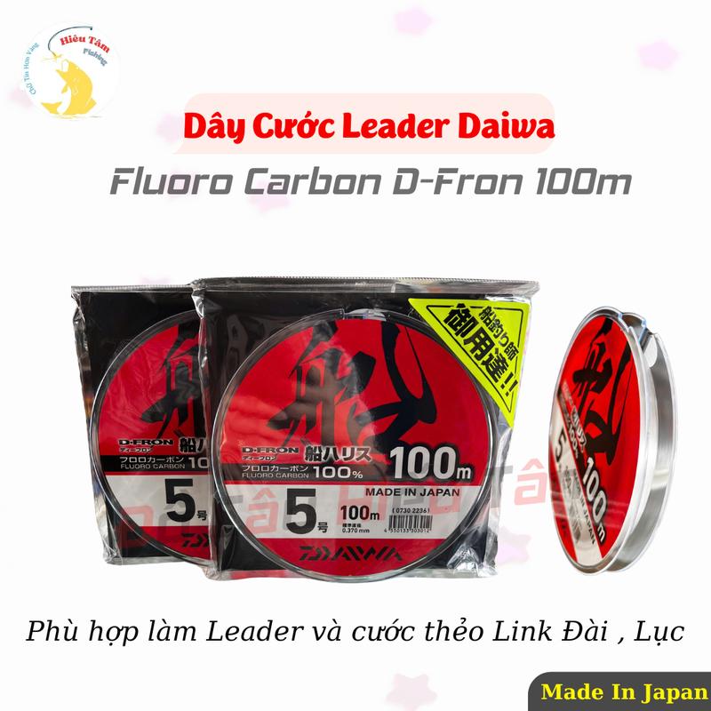  Dây Cước Daiwa D-Fron 100m – Cước Leader 100% Fluorocarbon Siêu Bền ,dây câu Lure Đài Lục 