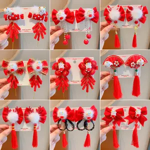 AKSESORIS IMLEK 2026 / JEPITAN IMLEK ANAK PEREMPUAN / SET JEPIT RAMBUT IMLEK MOTIF PITA KEKINIAN