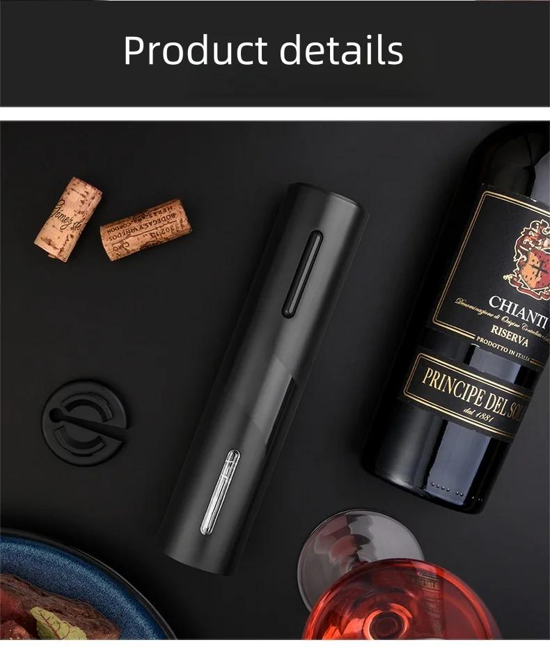 Product Introduction of Electric bottle opener, automatic red wine bottle opener, with aluminum foil cutter, suitable for kitchen, bar, party 0