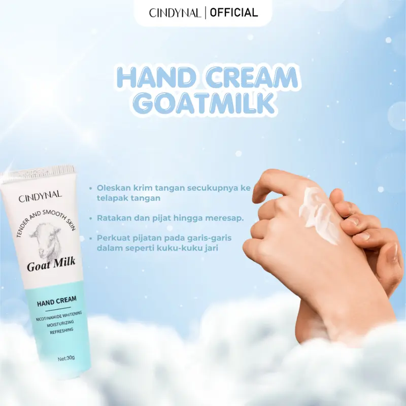 BPOM EXGYAN Hand Cream Goatmilk Krim Tangan Handbody Whitening 30g Niacinamide 4