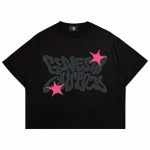 Genesis Conspiracy - Boxy Fit Oversized T-shirt Flush Hitam Putih Unisex - Cotton Combed 24s