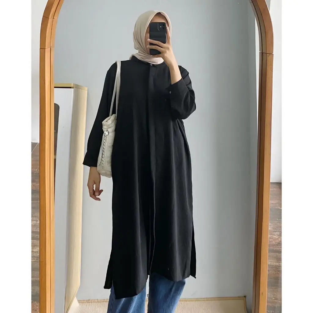 tunik bahan crincle jumbo