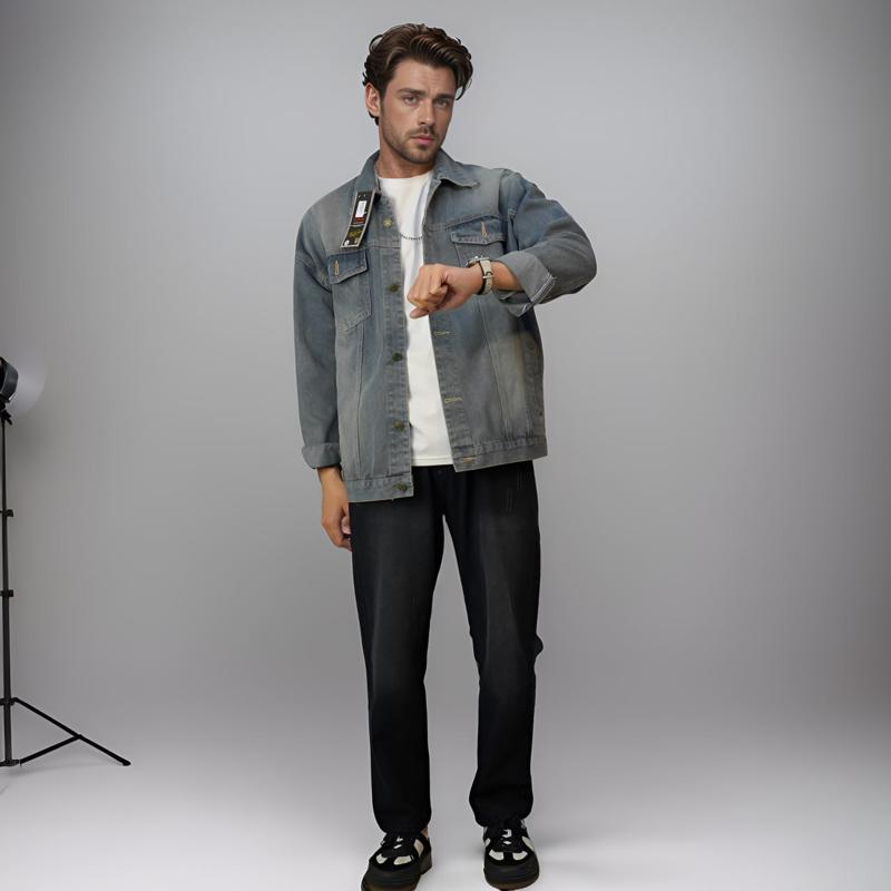 Product Introduction of Áo khoác jeans màu hè vừa vặn - Phong cách sang trọng ngầu 21
