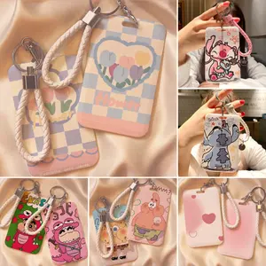 ID Card Holder Motif Kartun Lucu Model Korea | Tempat Pelindung Kartu Nama Photocard Sekolah Kantor