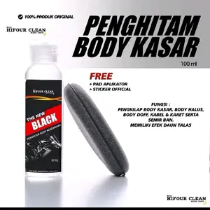 Terlaris No. 1 | HIFOUR  CLEAN New Black Penghitam Body Motor / Mobil Permanen Paket Cuci krim pembersih permukaan pengkilap