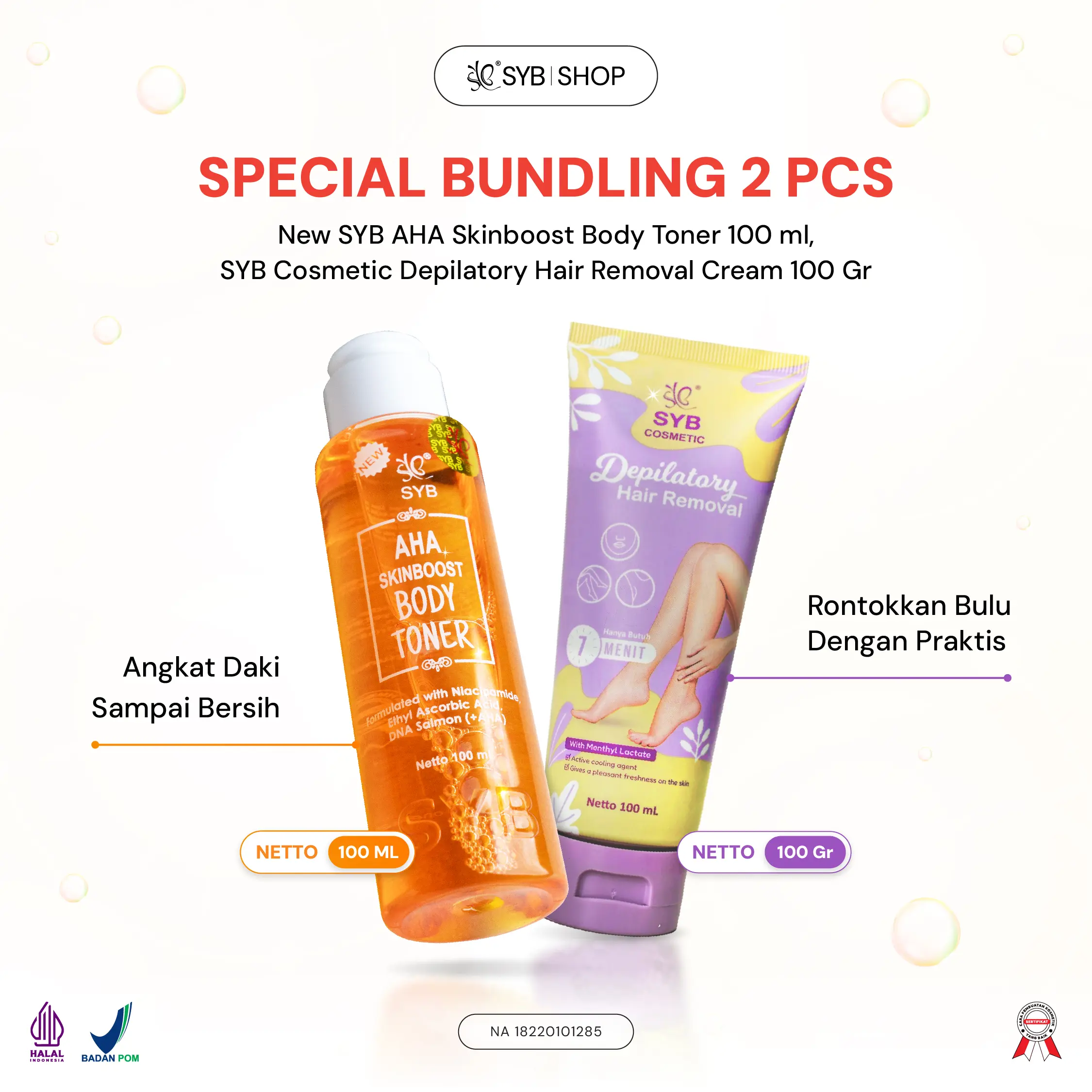 BUNDLING TONER AHA + DEPILATORY