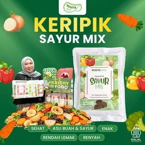Keripik Sayur Kering Mix 50GR By Vegeta Mix – Cemilan Sehat Enak Renyah dan Rendah Lemak