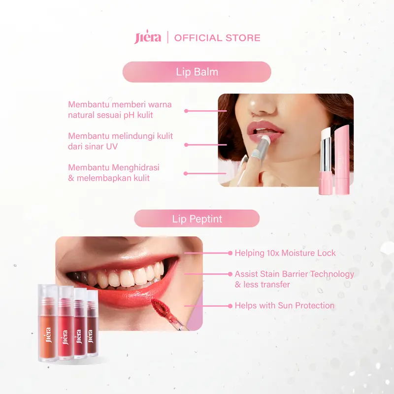 ⁠JIERA Natural Look Lip & Cheek Set - Hues of You Lip Balm + Lip peptint 0.2 Lily Pink | Colour Changing Lip Balm | 10.10 Big Sale 1